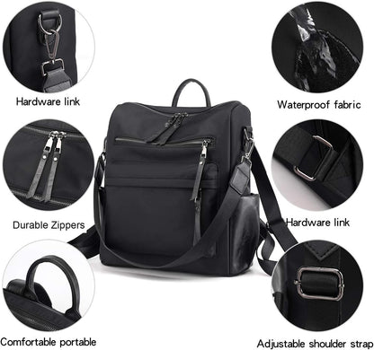 Women'S Fashion Backpack Purse Multipurpose Design Convertible Satchel Handbags Shoulder Bag Travel Bag