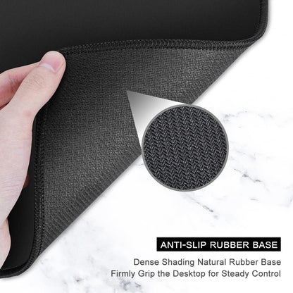 Large Mouse Pad, XXL Gaming Mousepad, Desk Mat for Desktop, Thick Rubber, Big & Long Size, Stitched Edges, Full Desk Pad for Laptop & Computer, Extended 35.4 X 15.7 In, Ink Misty Forest