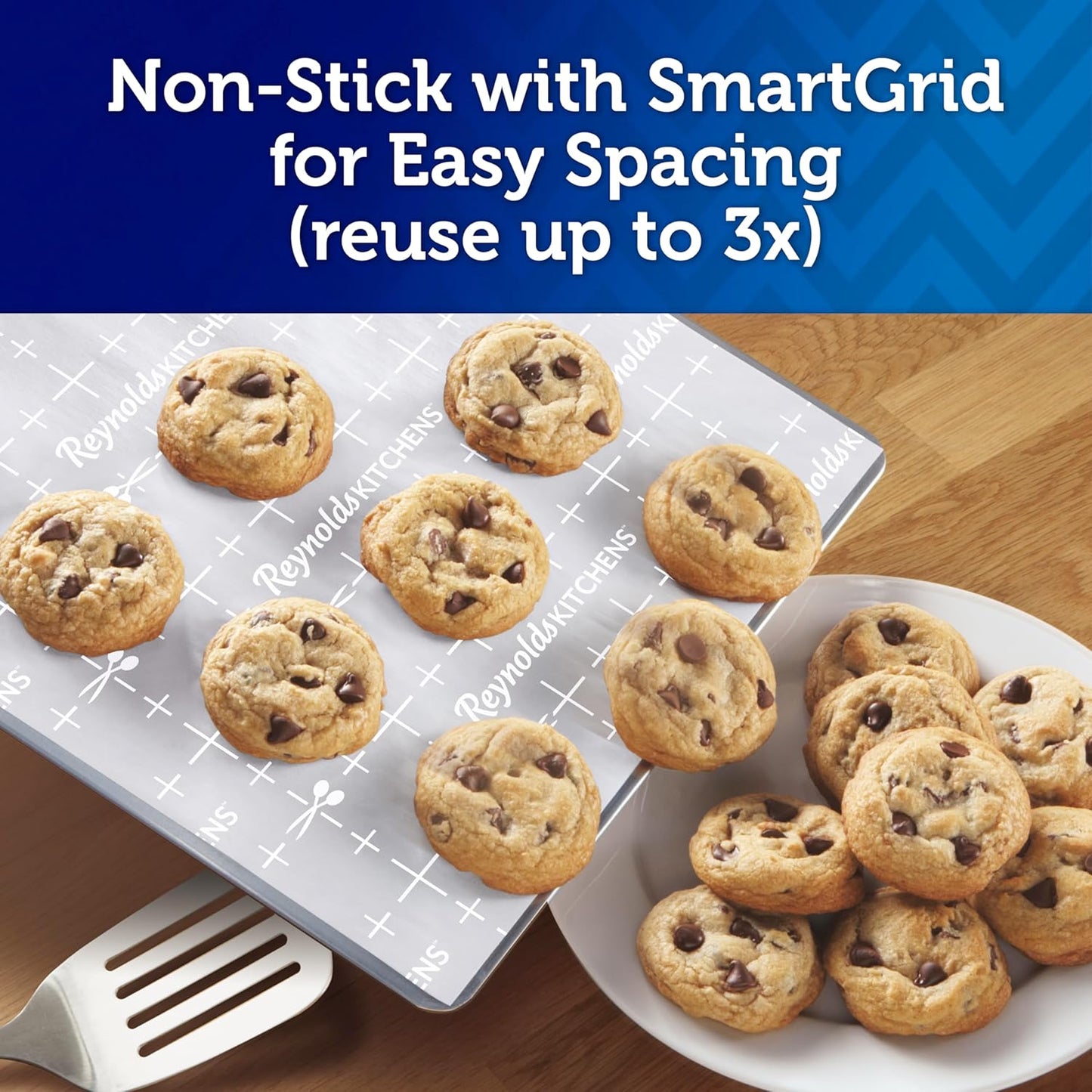 Kitchens Stay Flat Dispensing Parchment Paper for Baking and Roasting, Parchment Paper Roll, Great for Baking and Rolling Dough, Non-Stick, Reusable up to 3X, 45 Sq. Ft.
