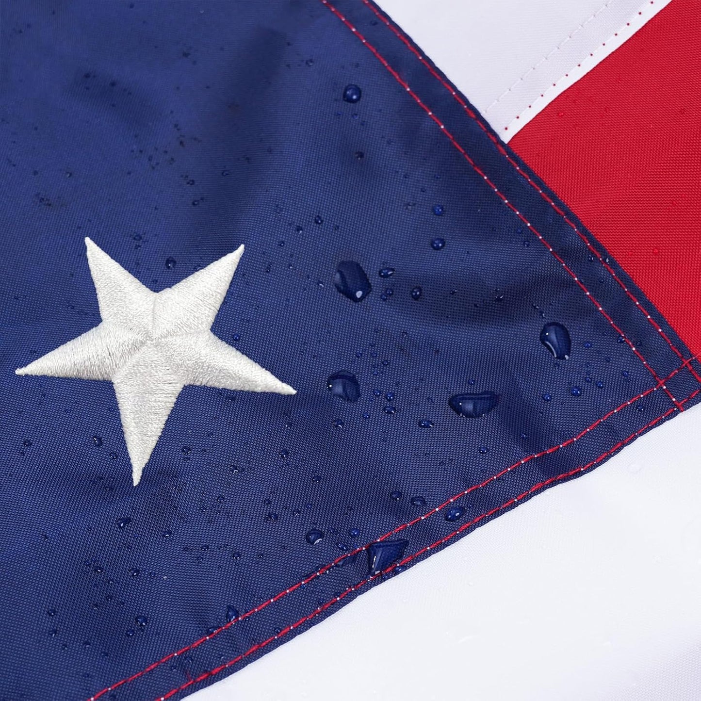 American Flags for outside 4X6 Ft, Embroidered Heavy Duty USA US Flags for Outdoor High Wind, All Weather Nylon American Flags with 2 Brass Grommets and Sewn Stripes