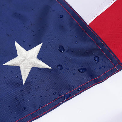 American Flags for outside 4X6 Ft, Embroidered Heavy Duty USA US Flags for Outdoor High Wind, All Weather Nylon American Flags with 2 Brass Grommets and Sewn Stripes