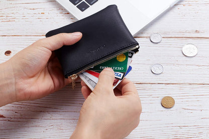 Vegan Leather Coin Purse Pouch Change Purse with Zipper for Men Women