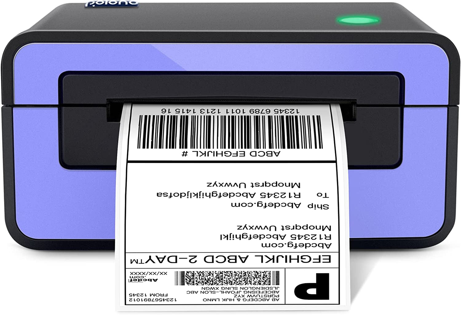 Thermal Label Printer, 4X6 Shippping Label Printer for Shipping Package, Commercial Thermal Label Maker, Compatible with Amazon, Ebay, Etsy, Shopify, Etc, Support Windows and Mac, Purple