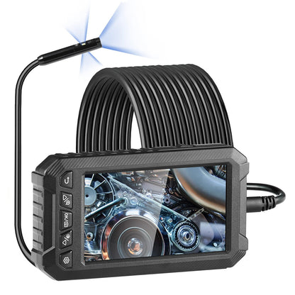 VEVOR Endoscope Camera with Lights Triple Lens Borescope 16.4FT Cable 5 Screen